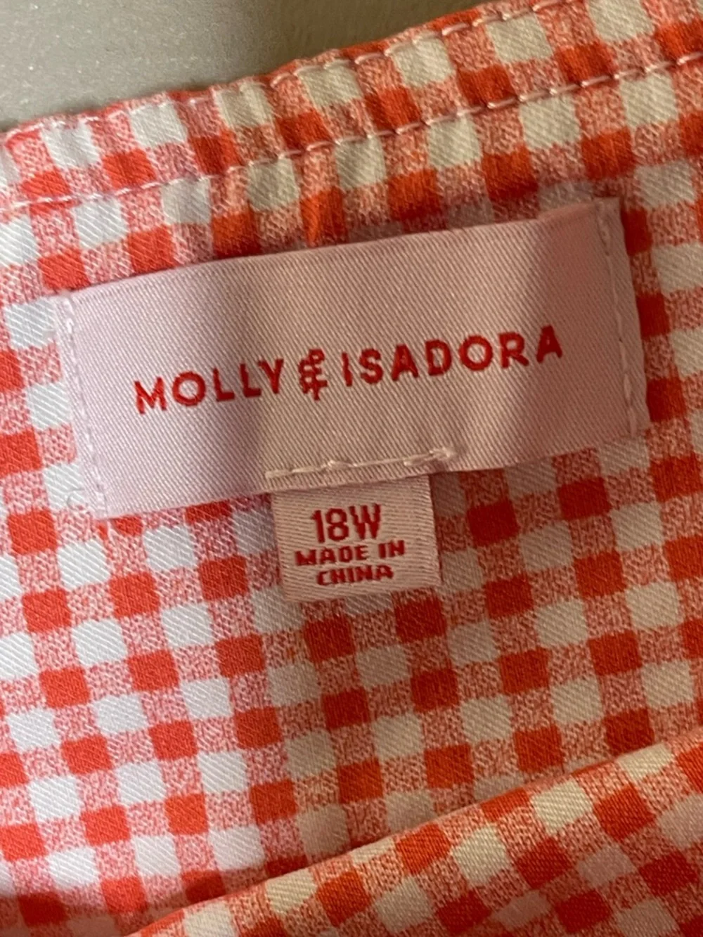 Molly and Isadora Red Gingham Mini Skirt/shorts Sz 18W - Picture 4 of 6